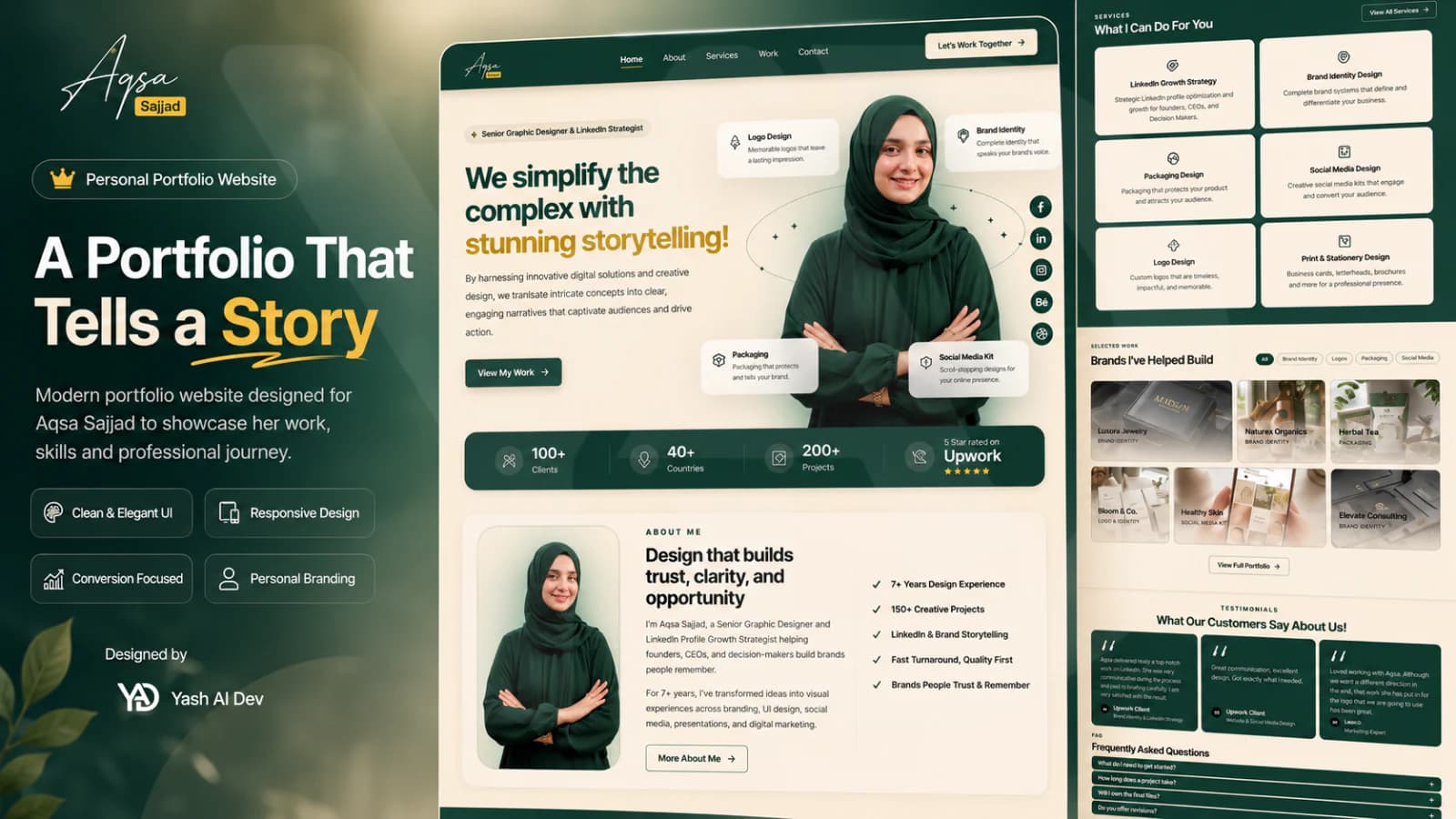 Aqsa Sajjad personal portfolio website case-study cover